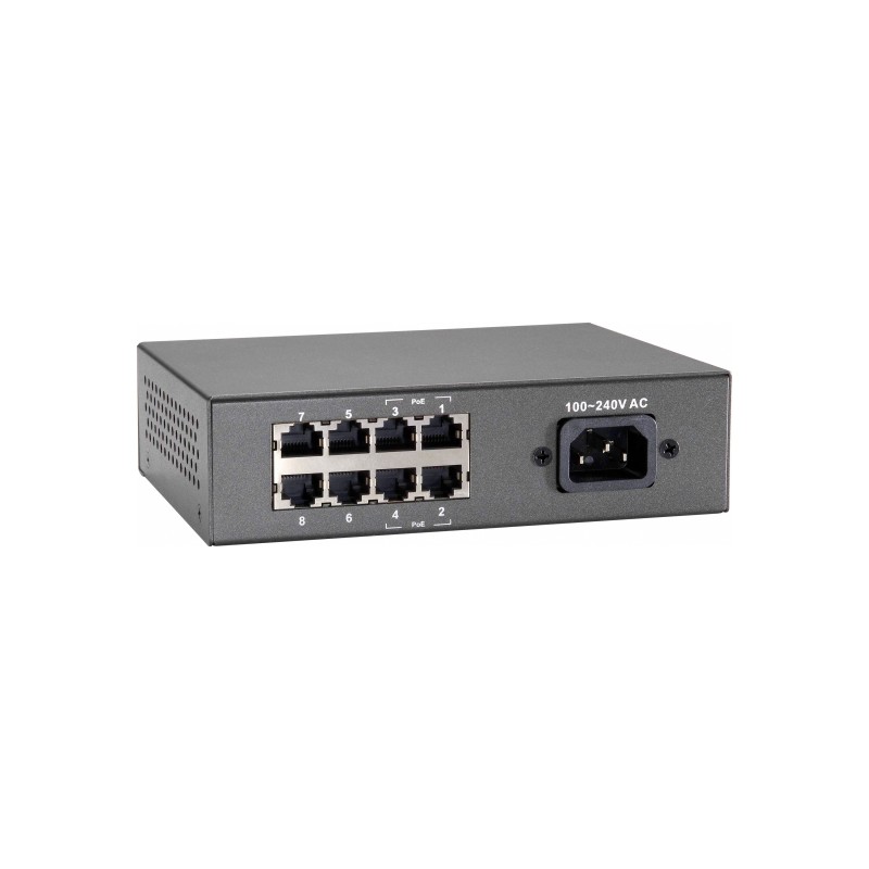 LevelOne FEP-0812 switch di rete Fast Ethernet (10 100) Supporto Power over Ethernet (PoE) Nero