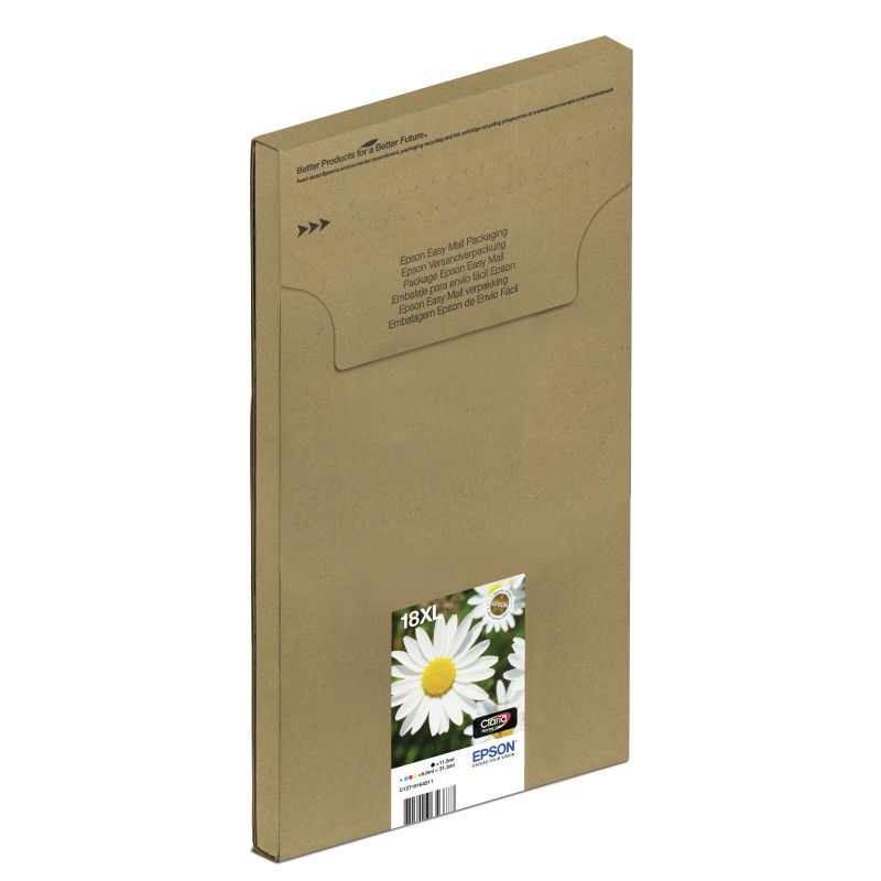 Epson Daisy Multipack Margherita 4 colori Inchiostri Claria Home 18XL in confezione EasyMail Packaging