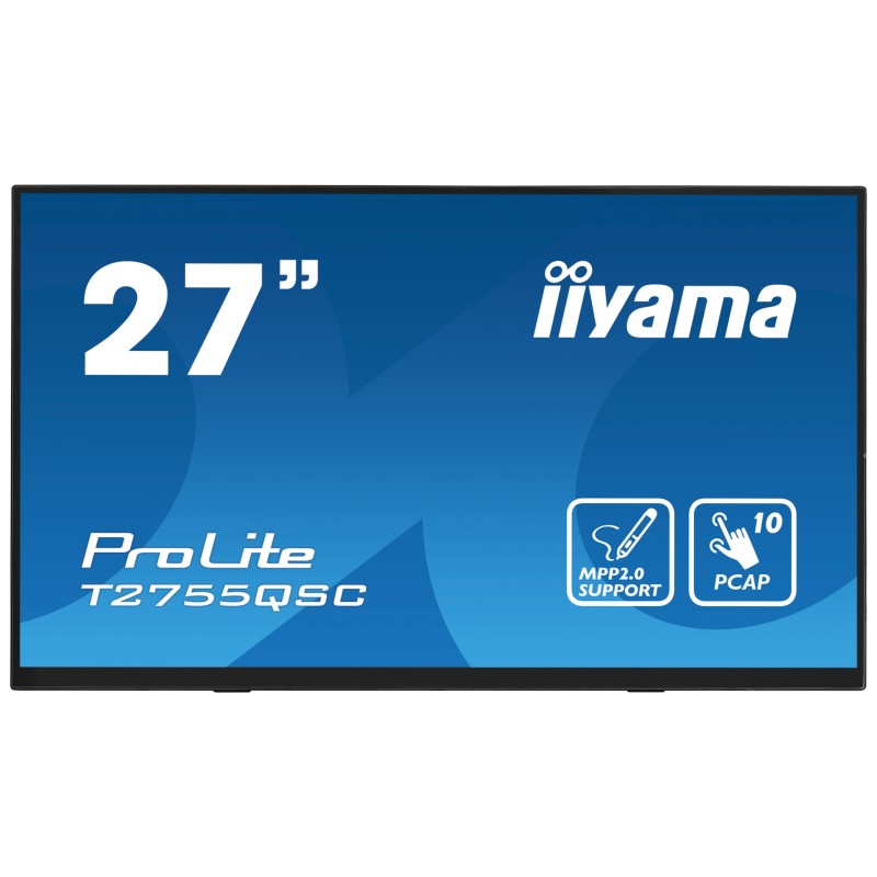 iiyama ProLite T2755QSC-B1 Monitor PC 68,6 cm (27") 2560 x 1440 Pixel Full HD LCD Touch screen Nero