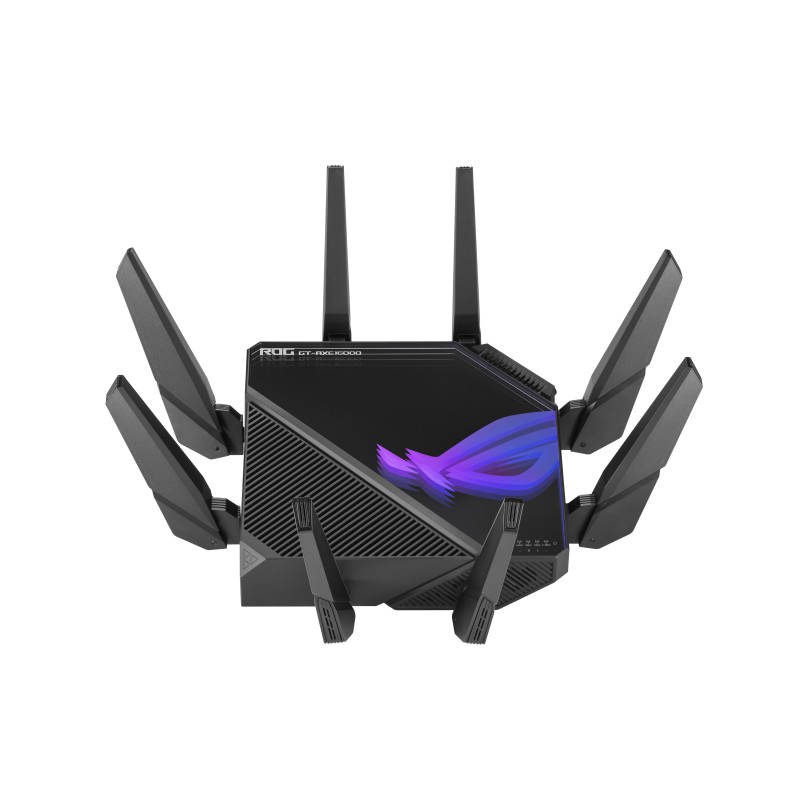 ASUS ROG Rapture GT-AXE16000 router wireless 10 Gigabit Ethernet Tri-band (2,4 GHz 5 GHz 6 GHz) Nero