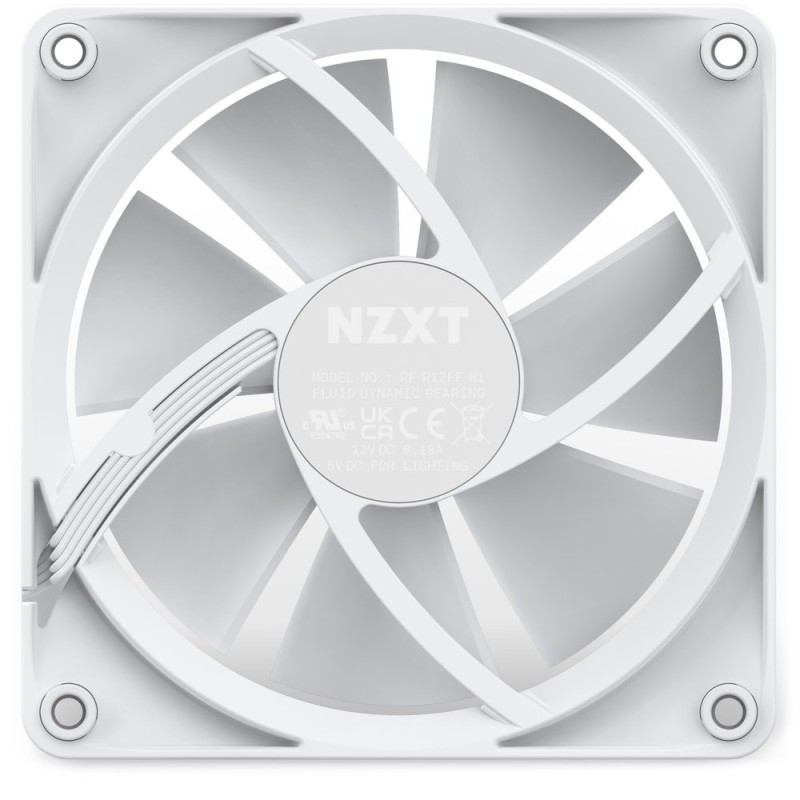 NZXT F120 RGB Case per computer Ventilatore 12 cm Bianco 1 pz