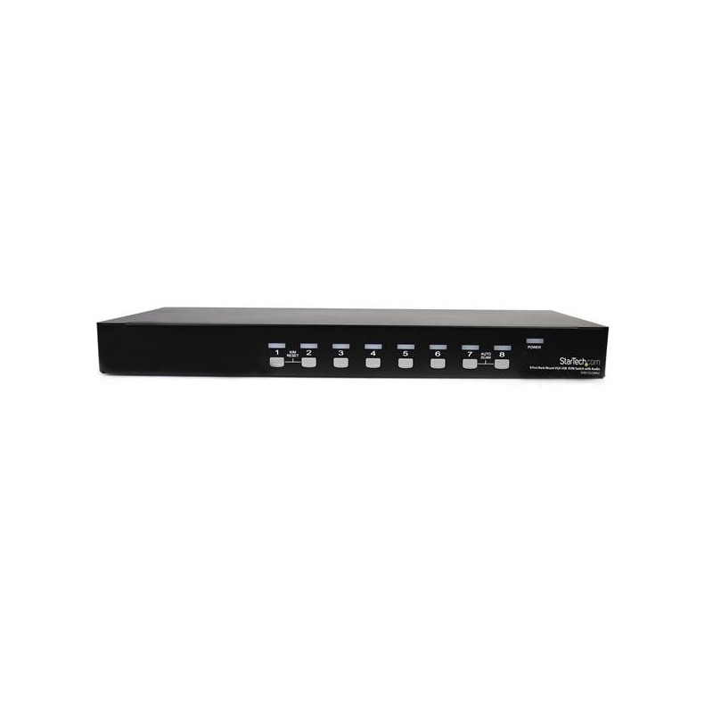 StarTech.com Switch KVM VGA USB a 8 porte montabile su rack con audio (cavi audio inclusi)