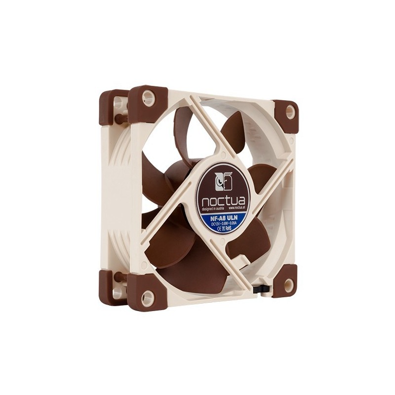 Noctua NF-A8 ULN sistema di raffreddamento per computer Case per computer Ventilatore 8 cm Beige, Marrone