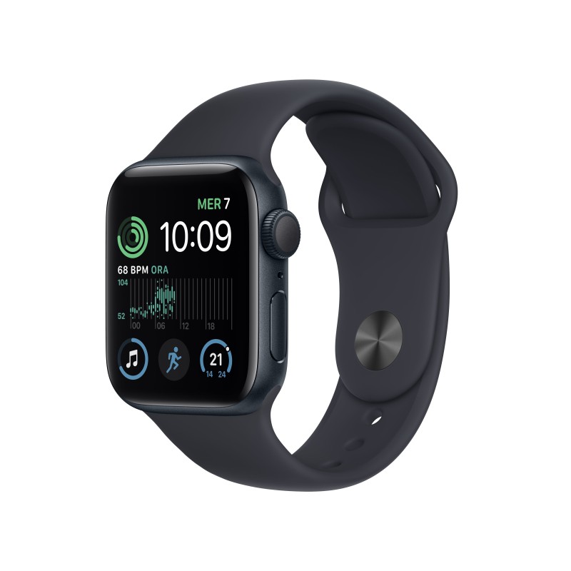 Apple Watch SE GPS 40mm Cassa in Alluminio color Mezzanotte con Cinturino Sport Band Mezzanotte - Regular