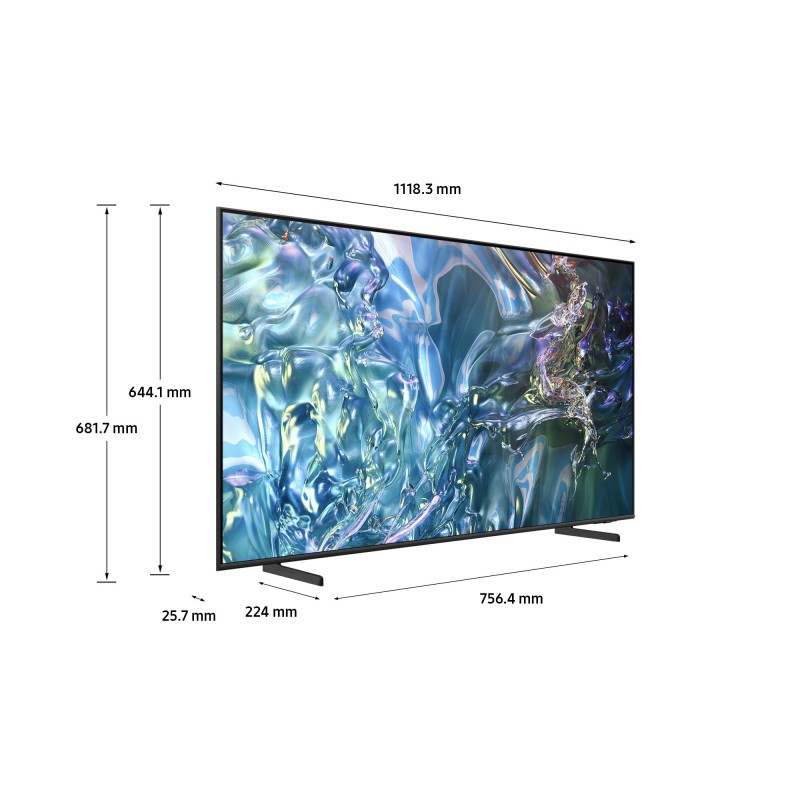 Samsung Q60D TV QLED 4K 50” QE50Q60DAUXZT Smart TV Wi-Fi Titan Gray 2024, Quantum Processor Lite 4K, 4K Upscaling, AirSlim