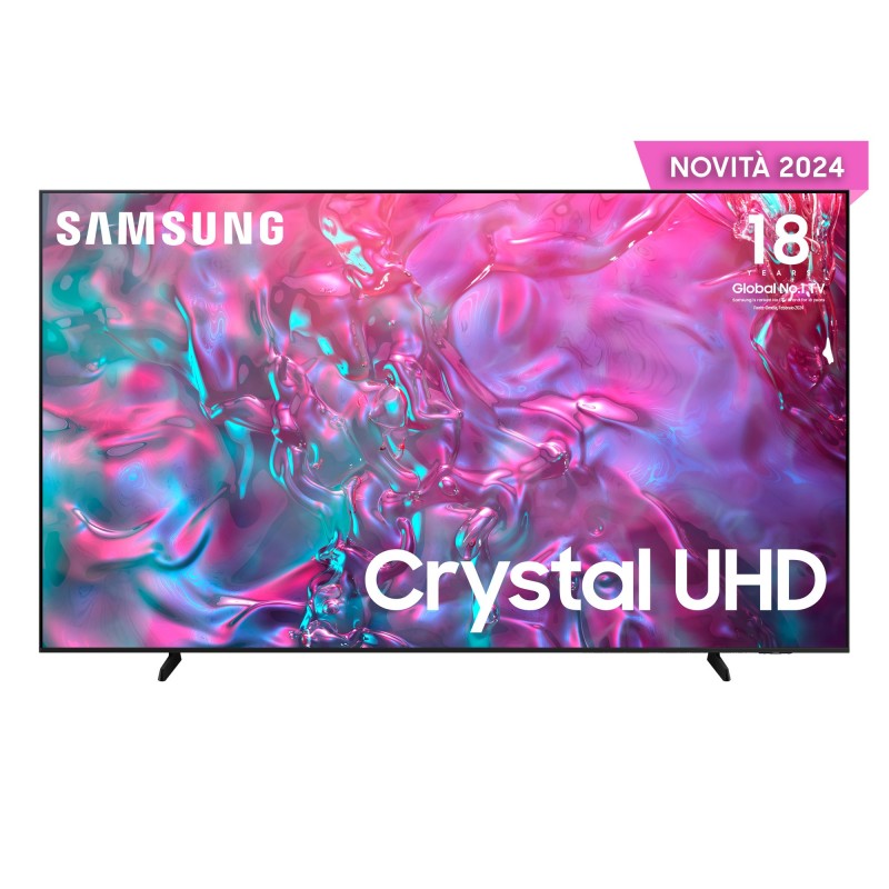 Samsung TV Crystal UHD 4K 98” UE98DU9070UXZT Smart TV Wi-Fi Graphite Black 2024, Processore Crystal 4K, 4K Upscaling, Slim