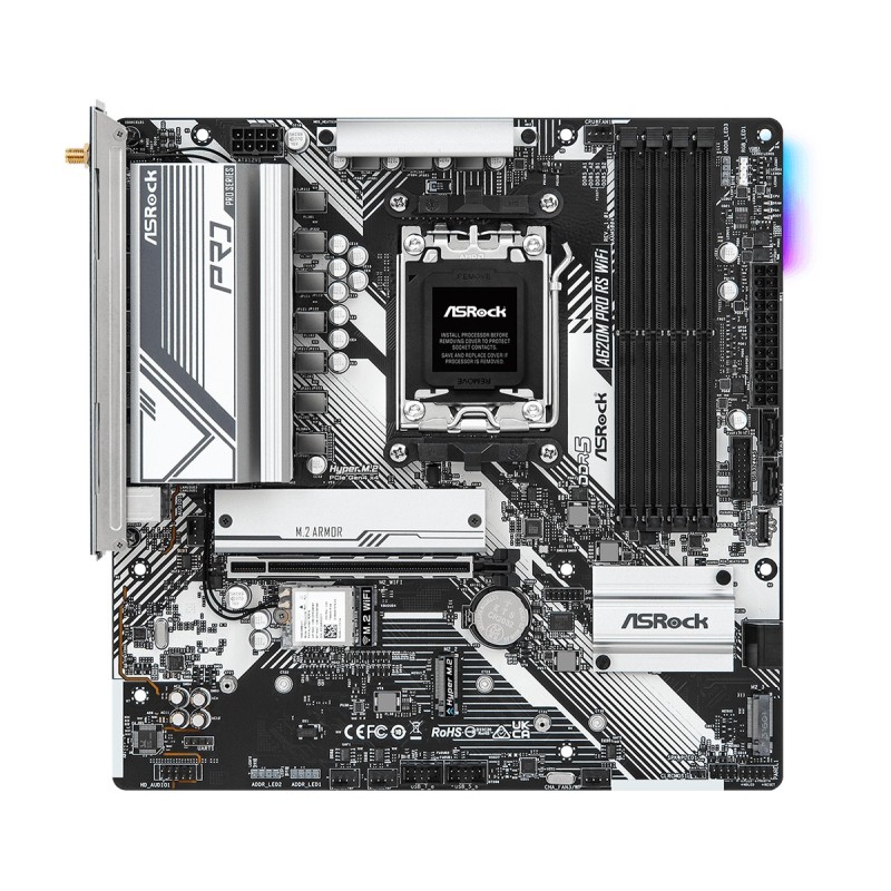 Asrock A620M Pro RS WiFi AMD A620 Presa di corrente AM5 micro ATX