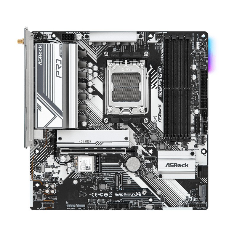 Asrock A620M Pro RS WiFi AMD A620 Presa di corrente AM5 micro ATX