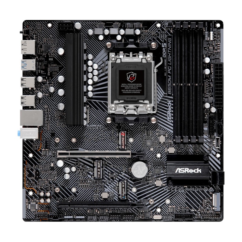 Asrock B650M PG Lightning AMD B650 Presa di corrente AM5 micro ATX