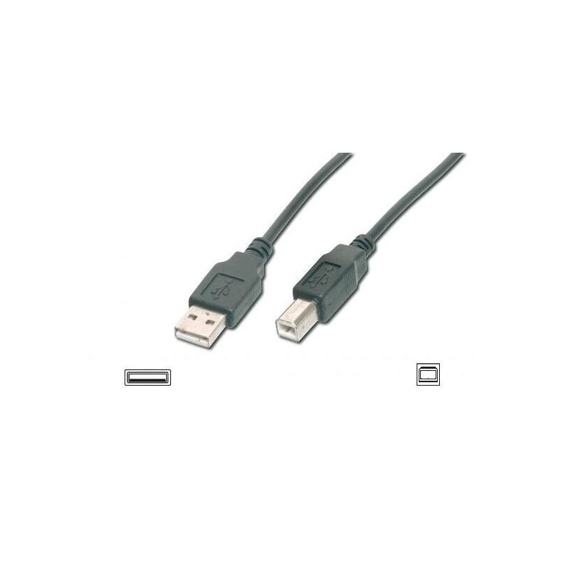 Digitus 5m USB2.0 A B cavo USB USB A USB B Nero