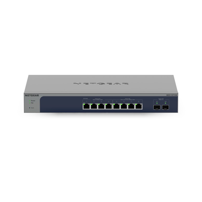 NETGEAR 8-Port Multi-Gigabit 10G Ethernet Smart Switch with 2 SFP+ Ports (MS510TXM) Gestito L2+ 10G Ethernet (100 1000 10000)