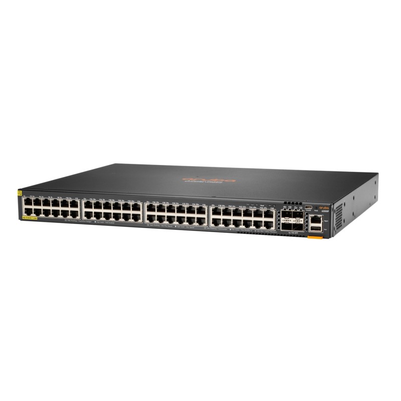 Aruba 6200F 48G Class4 PoE 4SFP+ 370W Gestito L3 Gigabit Ethernet (10 100 1000) Supporto Power over Ethernet (PoE) 1U Nero