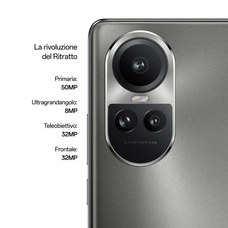 OPPO Reno 10 PRO Smartphone 5G, AI Tripla fotocamera 50+32+8MP, Selfie 32MP, Display 6.7" 120HZ AMOLED, 4600 mAh, RAM 12GB