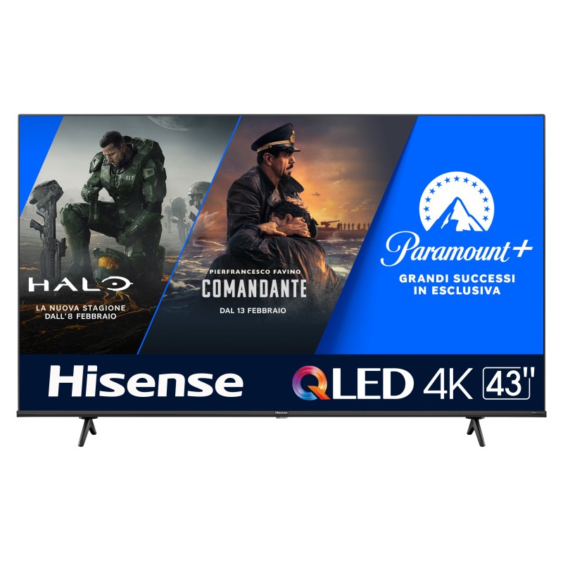 Hisense 43E7KQ TV 109,2 cm (43") 4K Ultra HD Smart TV Wi-Fi Nero 250 cd m²