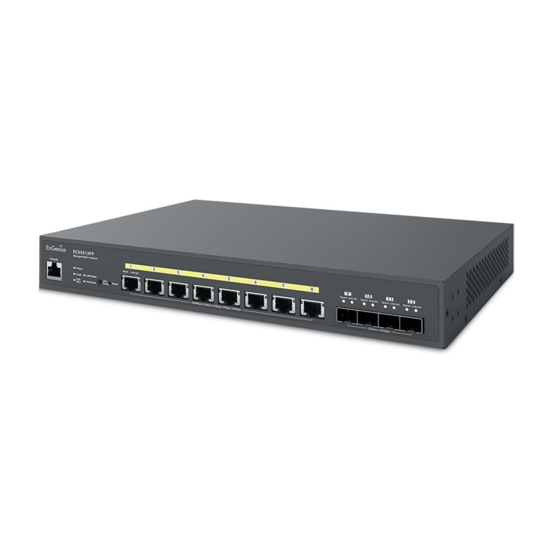 EnGenius ECS2512FP switch di rete Gestito L2+ 2.5G Ethernet (100 1000 2500) Supporto Power over Ethernet (PoE) Nero