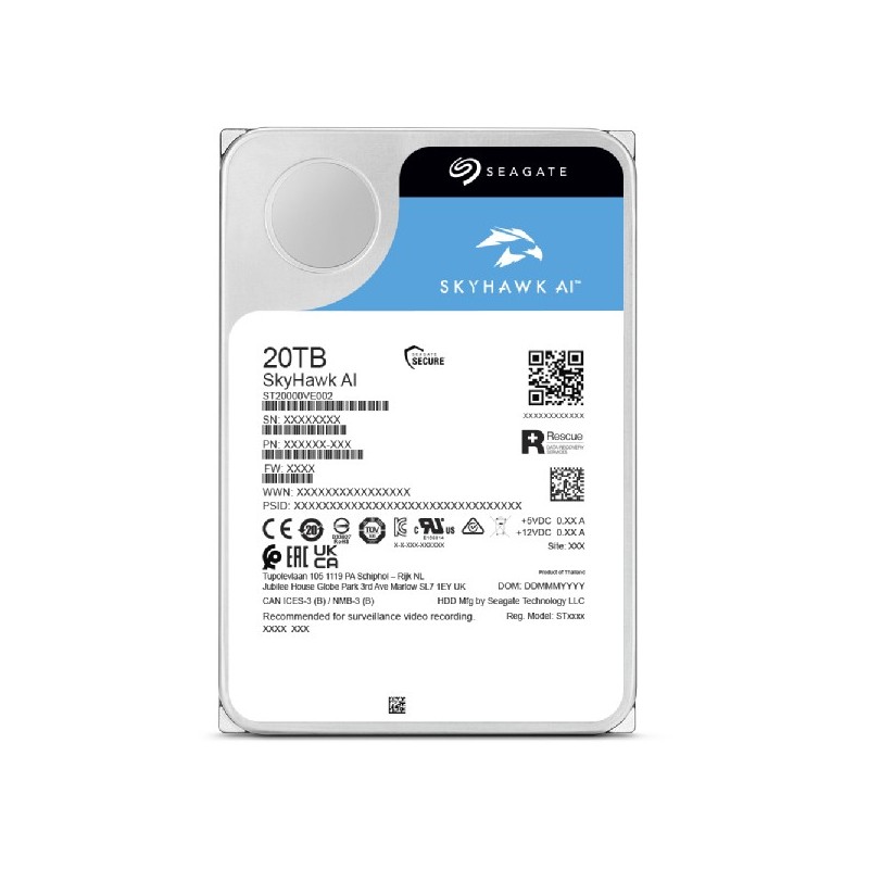 Seagate SkyHawk AI 20 TB 3.5" 12 TB Serial ATA III