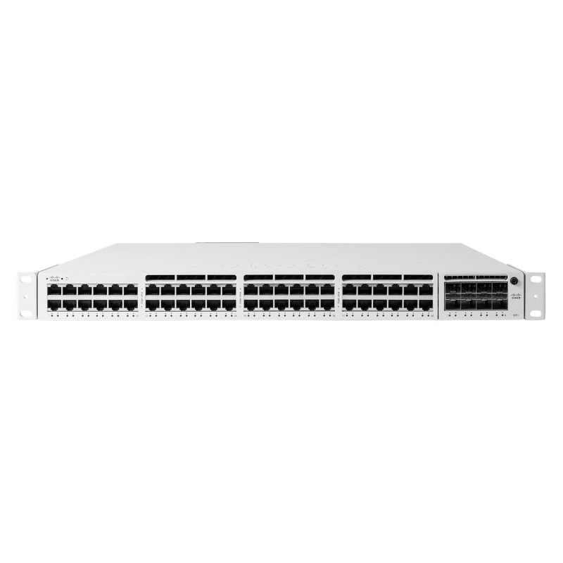 Cisco Meraki MS390-48UX-HW switch di rete Gestito L3 Gigabit Ethernet (10 100 1000) Supporto Power over Ethernet (PoE) 1U Bianco