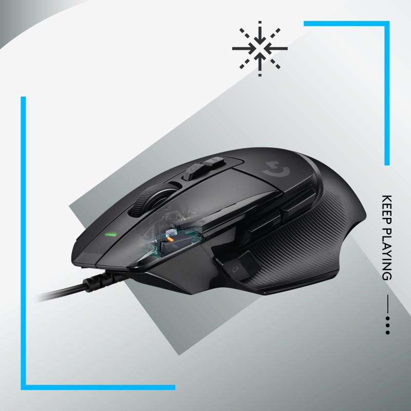 Logitech G G502 X mouse Giocare Mano destra USB tipo A Ottico 25600 DPI