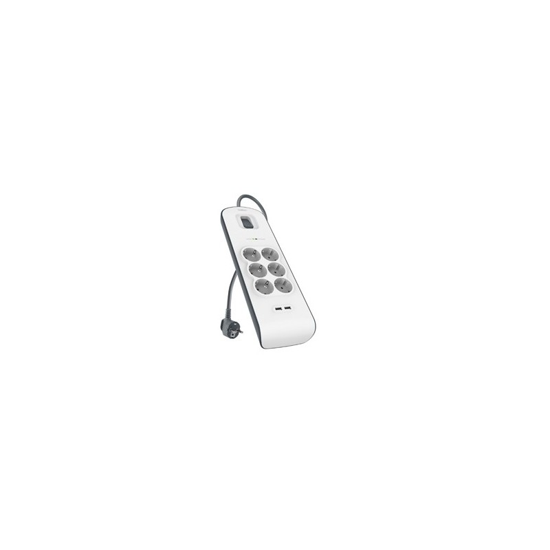 Belkin BSV604vf2M Bianco 6 presa(e) AC 2 m