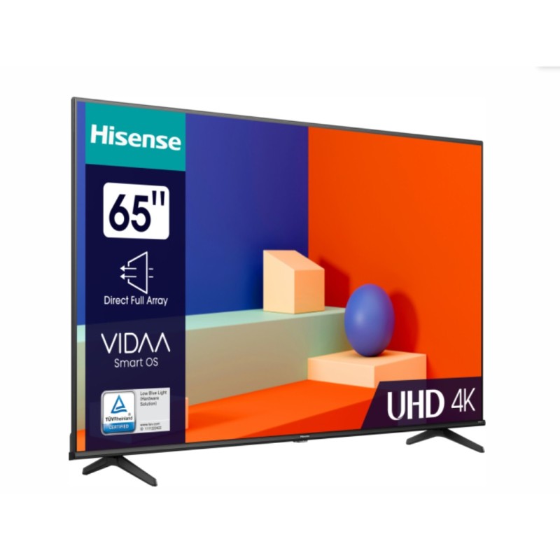 Hisense 65A69K TV 165,1 cm (65") 4K Ultra HD Smart TV Wi-Fi Nero, Grigio 300 cd m²