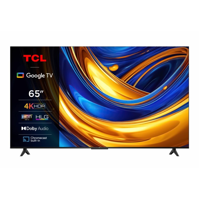 TCL Serie P61 Smart TV Ultra HD 4K 65" 65P61B, Dolby Audio, Controlli vocali, Google TV