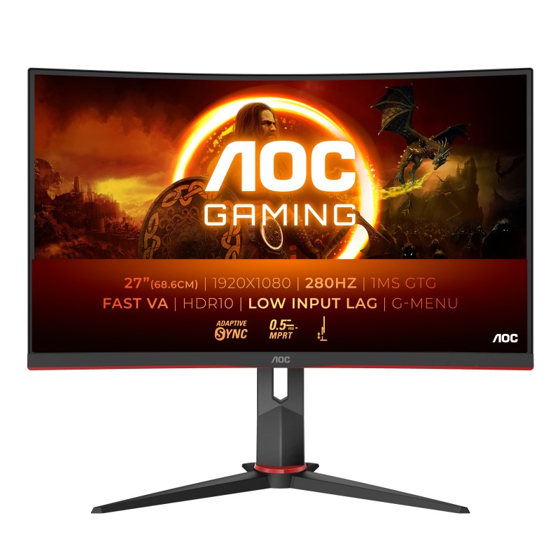 AOC G2 C27G2Z3 BK Monitor PC 68,6 cm (27") 1920 x 1080 Pixel Full HD LED Nero, Rosso