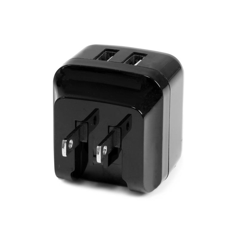 StarTech.com Caricabatterie da Muro a doppia porta x2 USB ad alta potenza ( 17W   3.4 Amp ) con prese da viaggio