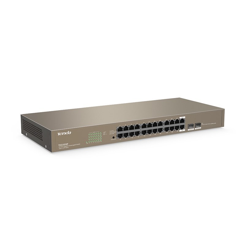 Tenda TEG1024F switch di rete Non gestito L2 Gigabit Ethernet (10 100 1000) 1U Grigio