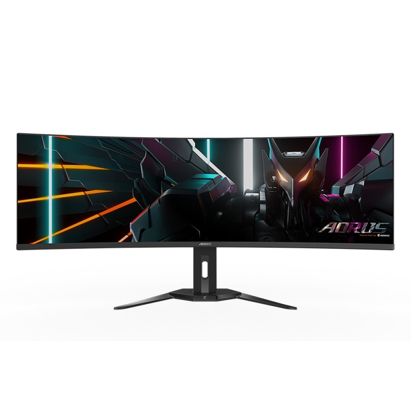 GIGABYTE AORUS Monitor da gioco curvo CO49DQ OLED - 5120x1440 (DQHD), 1800R, 144Hz, 0,03ms, KVM, FreeSync Premium Pro, HDMI 2.1