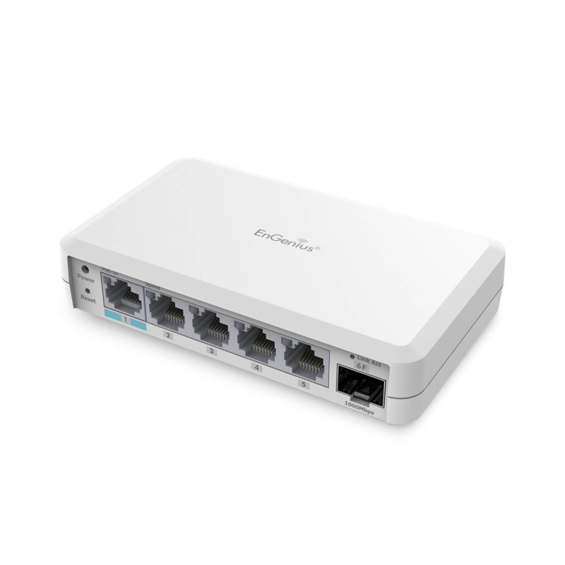 EnGenius EXT1106 switch di rete L2 Gigabit Ethernet (10 100 1000) Supporto Power over Ethernet (PoE) Bianco