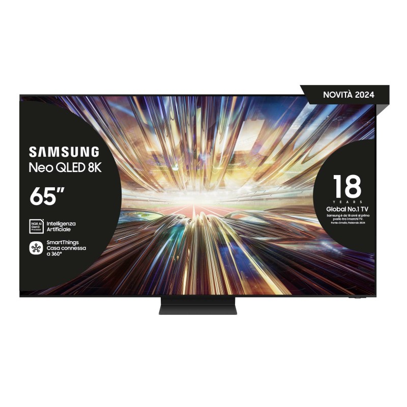 Samsung TV Neo QLED 8K 65” QE65QN800DTXZT Smart TV Wi-Fi Graphite Black 2024, NQ8 AI GEN2 Processor 8K, 8K AI Upscaling,