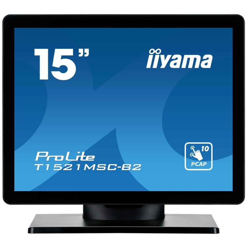 iiyama ProLite T1521MSC-B2 Monitor PC 38,1 cm (15") 1024 x 768 Pixel XGA LED Touch screen Da tavolo Nero