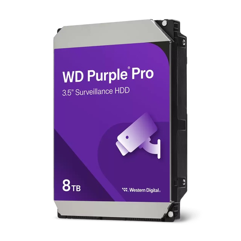 Western Digital Purple Pro Smart Video HDD 8TB disco rigido interno 7200 Giri min 3.5" SATA