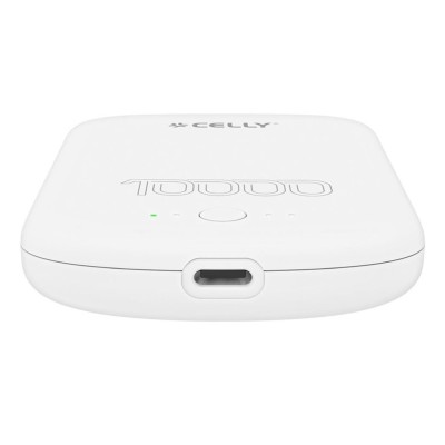 Celly MAGPB10000PROWH batteria portatile 10000 mAh Carica wireless Bianco