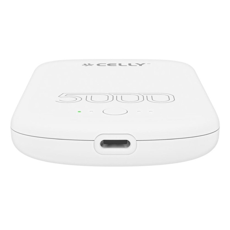 Celly MAGPB5000PROWH batteria portatile 5000 mAh Carica wireless Bianco