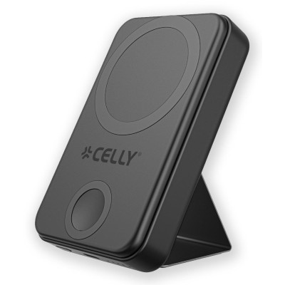 Celly MAGPBW10000BK batteria portatile 10000 mAh Carica wireless Nero