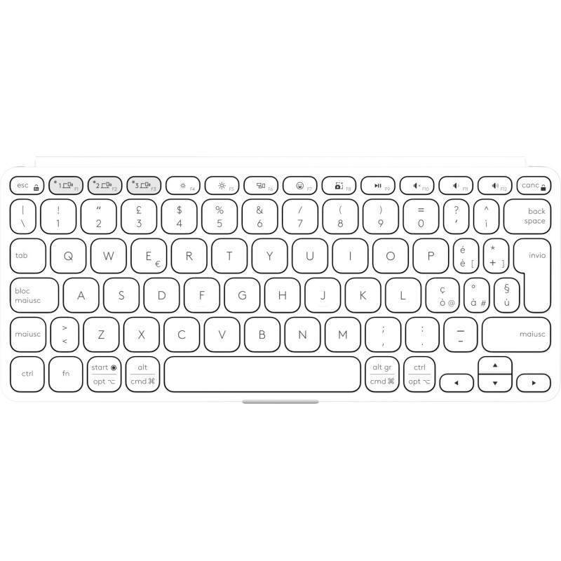 Logitech Keys-To-Go 2 tastiera Universale Bluetooth QWERTY Italiano Bianco