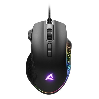 Sharkoon SHARK Force 3 mouse Giocare Mano destra USB tipo A Ottico 12800 DPI