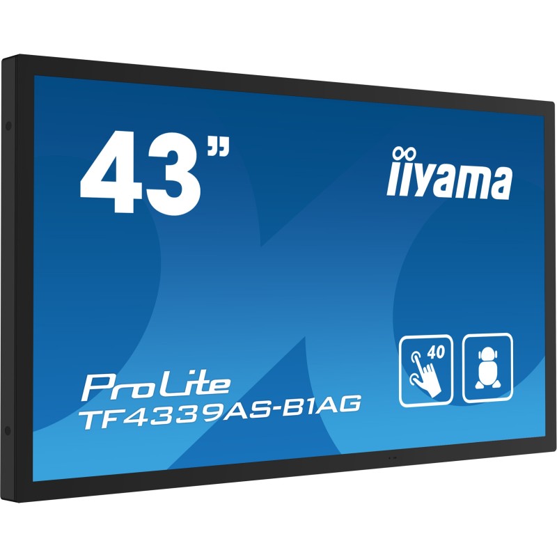 iiyama TF4339AS-B1AG visualizzatore di messaggi Pannello piatto per segnaletica digitale 108 cm (42.5") LED 500 cd m² 4K Ultra