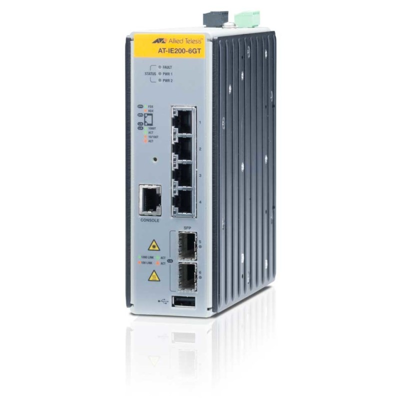 Allied Telesis AT-IE200-6GT Gestito L2 Gigabit Ethernet (10 100 1000) Nero