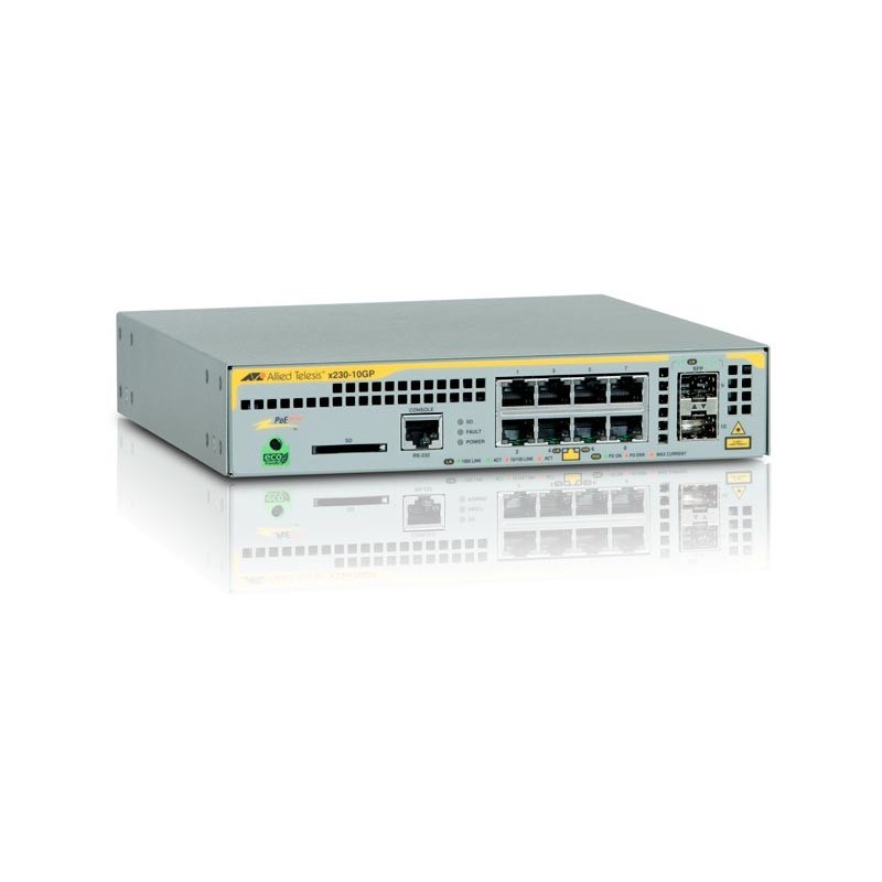 Allied Telesis AT-x230-10GP-50 Gestito L2+ Gigabit Ethernet (10 100 1000) Supporto Power over Ethernet (PoE) Grigio