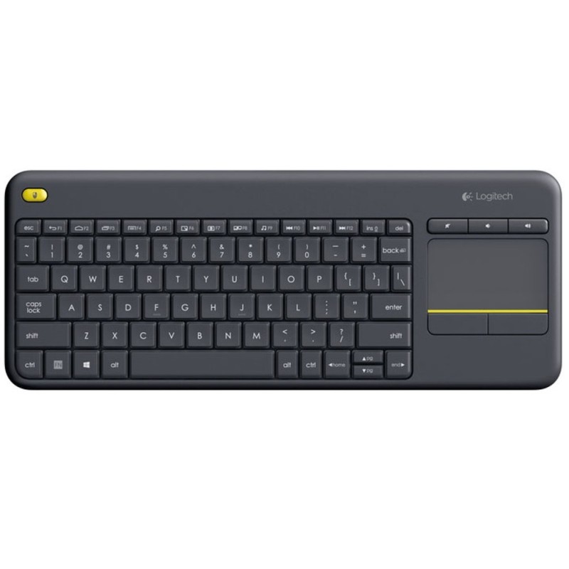 Logitech K400 Plus Tv tastiera Casa RF Wireless QWERTZ Tedesco Nero