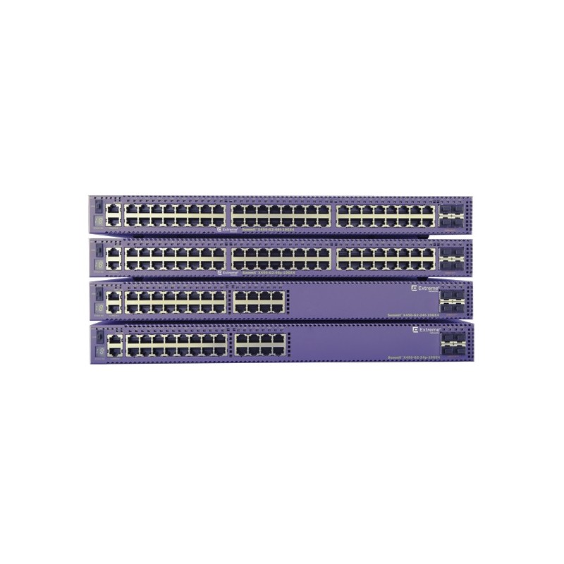 Extreme networks X450-G2-48P-10GE4-BASE Gestito L2 L3 Gigabit Ethernet (10 100 1000) Supporto Power over Ethernet (PoE) 1U Viola