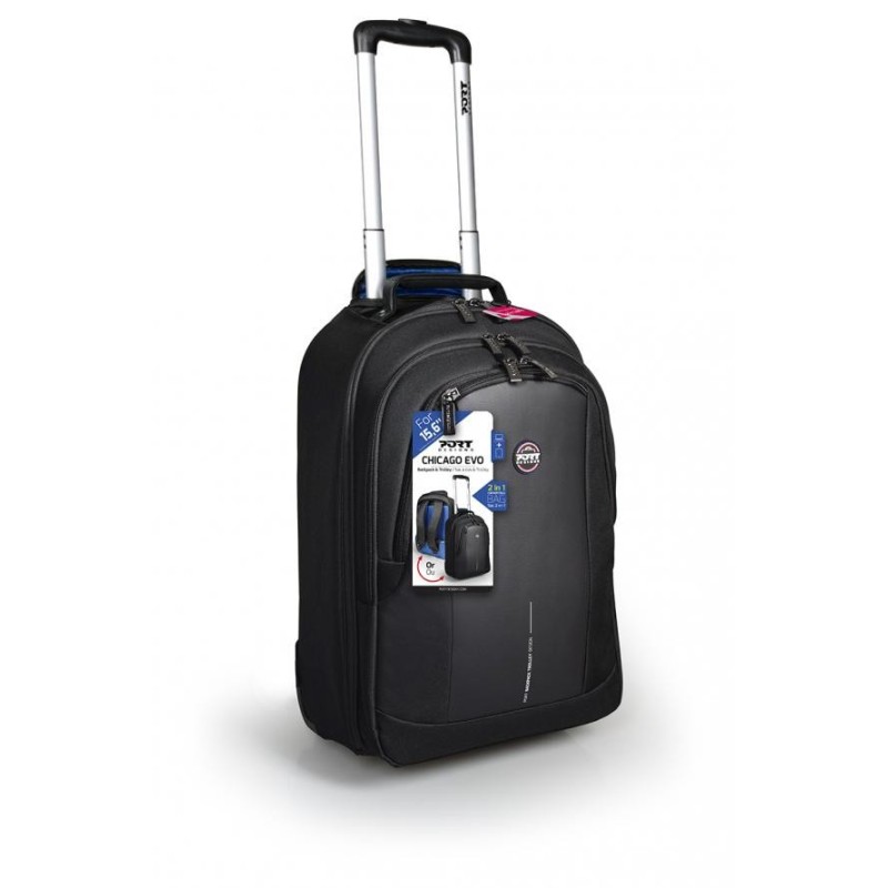 Port Designs CHICAGO EVO 39,6 cm (15.6") Custodia trolley Nero