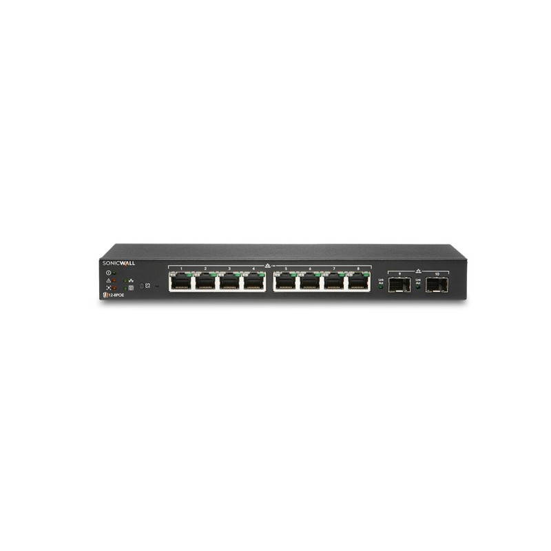 SonicWall SWS12-8 Gestito L2 Gigabit Ethernet (10 100 1000) Nero