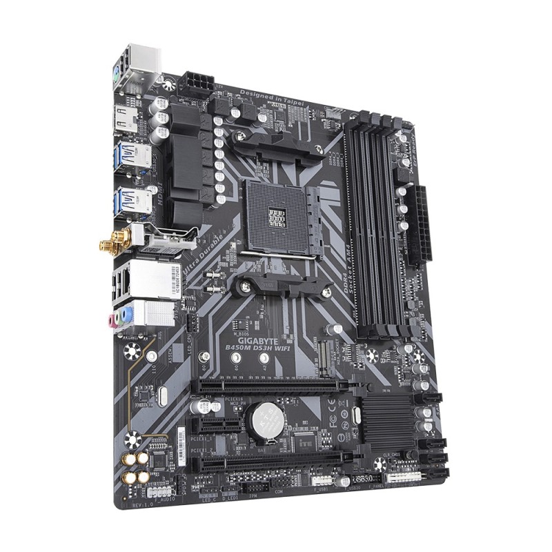 GIGABYTE B450M DS3H WIFI scheda madre AMD B450 Socket AM4 micro ATX