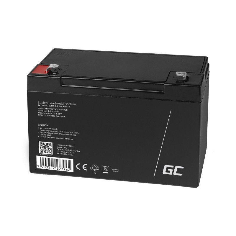 Green Cell AGM16 batteria UPS Acido piombo (VRLA) 6 V 10 Ah