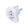 Rivacase PS4100 W00 adattatore per presa di corrente Tipo C (Europlug) Tipo G (UK) Bianco