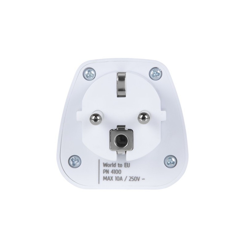 Rivacase PS4100 W00 adattatore per presa di corrente Tipo C (Europlug) Tipo G (UK) Bianco