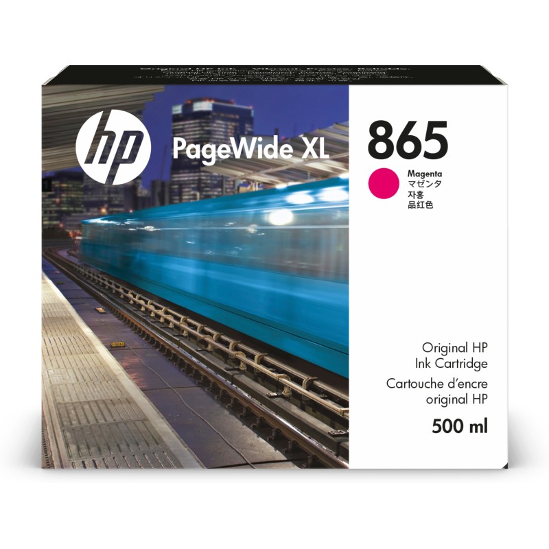 HP Cartuccia di inchiostro 865 PageWide XL magenta da 500 ml